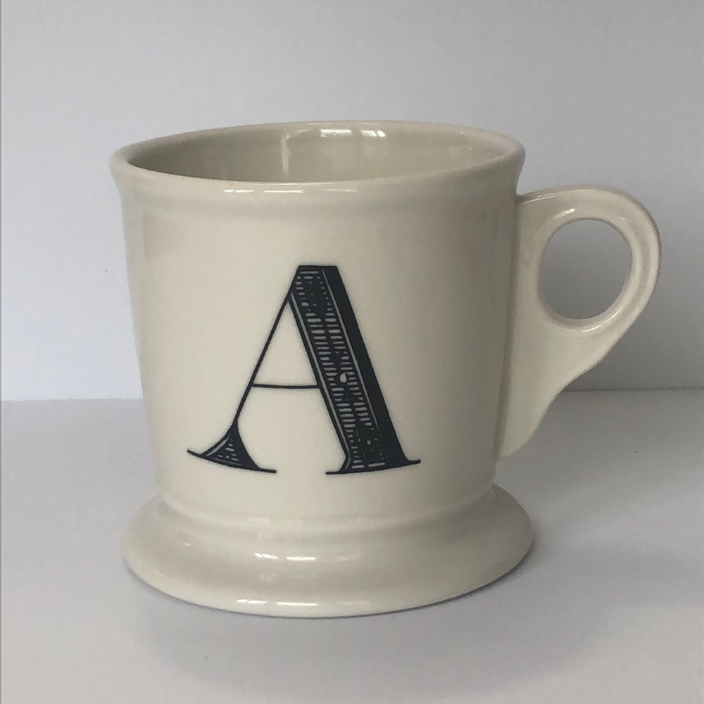 Anthropology Monogram A Barbers Coffee Mug